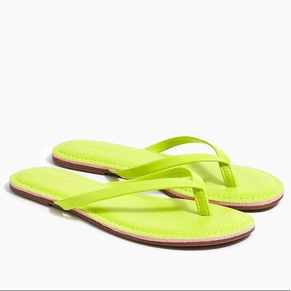 J. CREW Easy Summer Flip-Flops Citrine Padded Foot Bed Thong Sandals - Picture 6 of 6